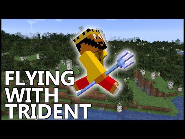 How To Fly Using TRIDENT In Minecraft