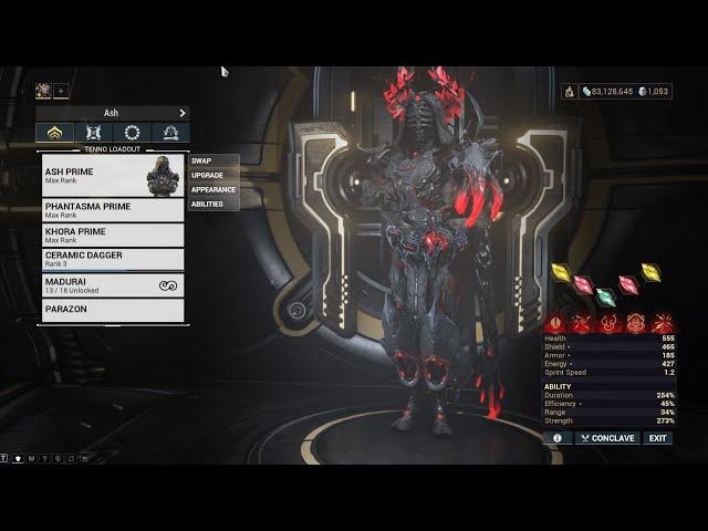 Warframe Maximum Investment - Ash Prime