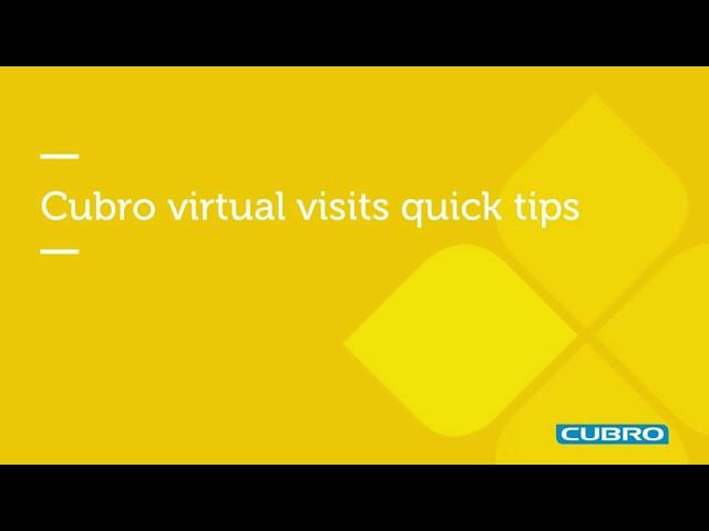 Cubro virtual visits: quick tips