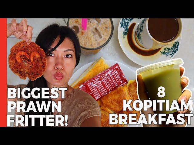 Best KOPITIAM for BREAKFAST in Kuala Lumpur + Street Food Snack!