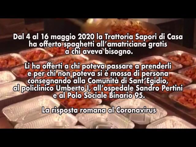 4 -16/05/2020 Trattoria Sapori di Casa ha offerto amatriciana gratis a chi aveva bisogno