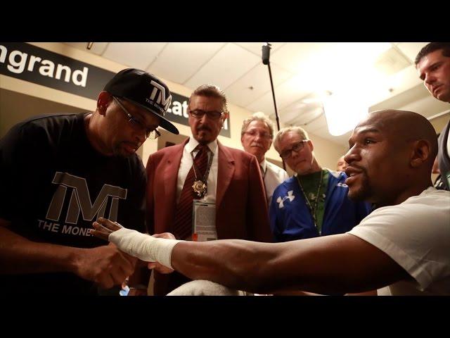 Freddie Roach Questions Mayweather's Hand Wraps | INSIDE MAYWEATHER VS. PACQUIAO Epilogue Preview