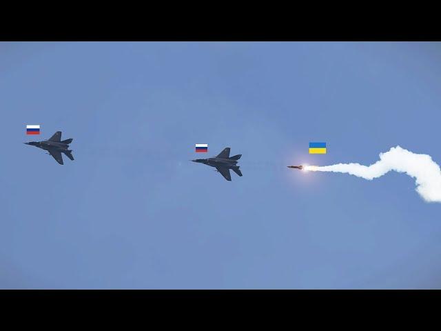 Two Russian MiG-29s shot down by Ukrainian military tracking missiles