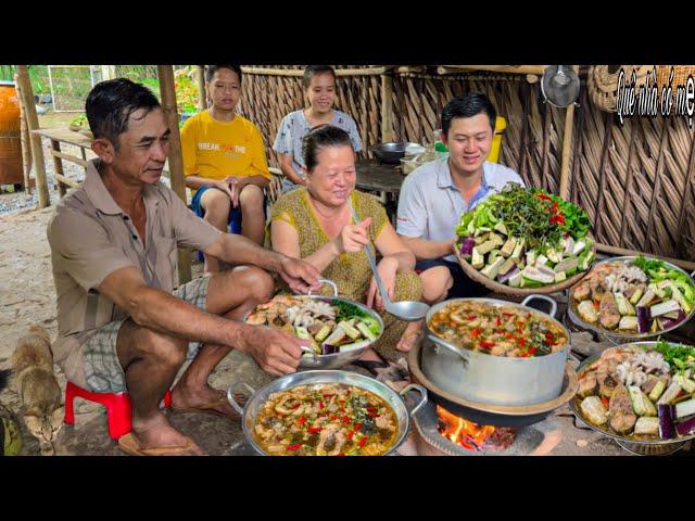 Lẩu Mắm Miền Tây, Hải sản | Thu Hoạch Rau Vườn Quê Nhà Trồng || Western hot pot sauce