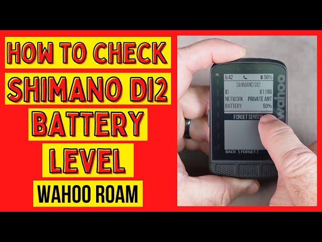 How To Check Shimano Wireless Di2 Battery Level on Wahoo Roam Bike Computer. #di2 #shimano