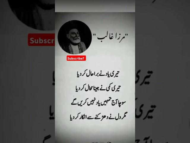 mirza ghalib poetry#poetry #short video