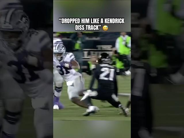 Shilo Sanders got dropped by Kansas State RB DJ Giddens 