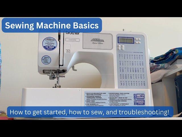 Sewing Machine Basics for Beginners! Get started using a sewing machine with troubleshooting tips