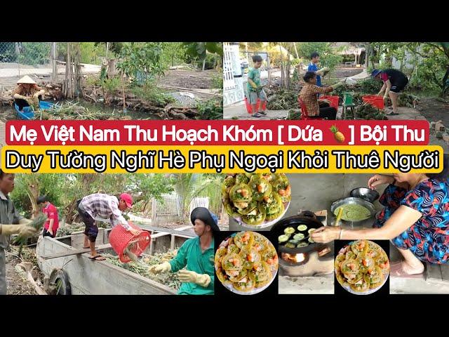 #543] Hôm Nay Mẹ Của The Thu Hoạch Khóm Được Bao Nhiêu?? Cháu Ngoại Về Quá Đông Khỏi Cần Thuê Người