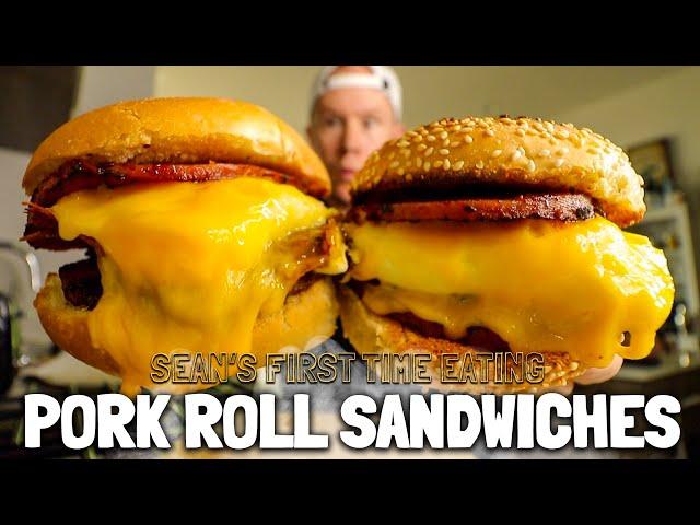 My first time eating New Jersey pork roll breakfast sandwiches