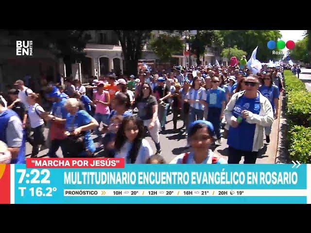 Multitudinario encuentro evangélico en Rosario ► Telefe Rosario