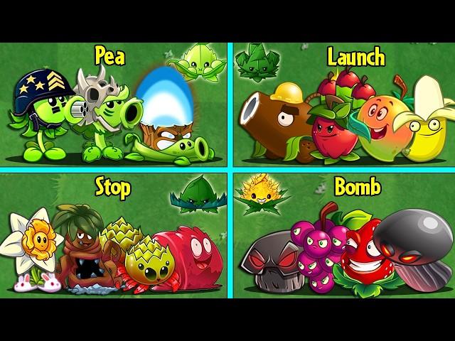 PVZ 2 - Random 15 Team Plants LEVEL 1 Battlez - Which Plant Team Will Win?