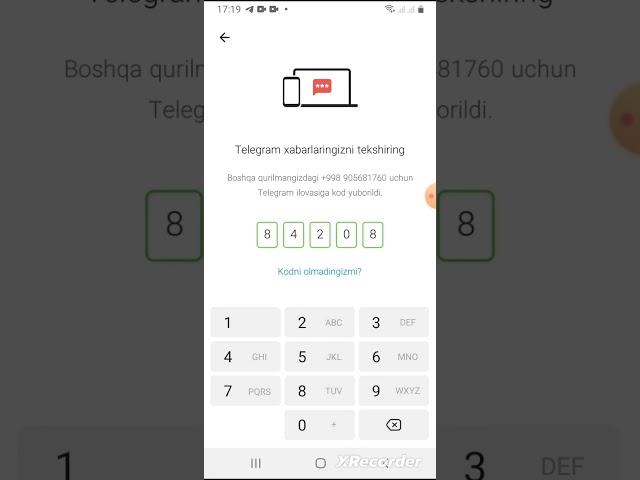 Nomersiz telegram ochish