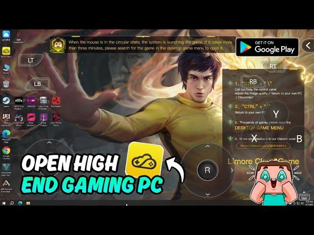 New *PC Mode* Cloud Gaming Emulator || Turn your phone into Gaming PC(Limore Cloud)