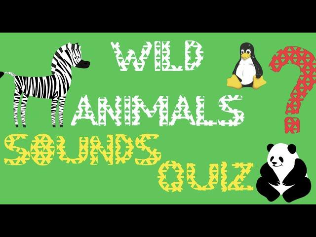 Wild animals sounds quiz!