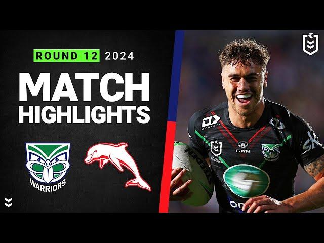 NRL 2024 | Warriors v Dolphins | Match Highlights