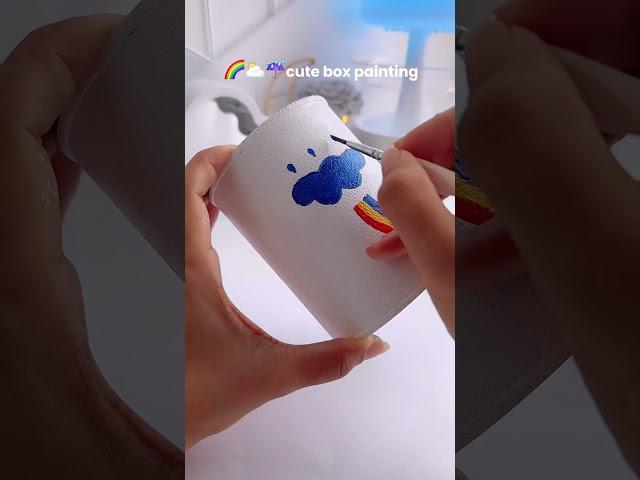 ️️Cute pen holder painting #shorts #art #painting #muktaeasydrawing #youtubeshorts