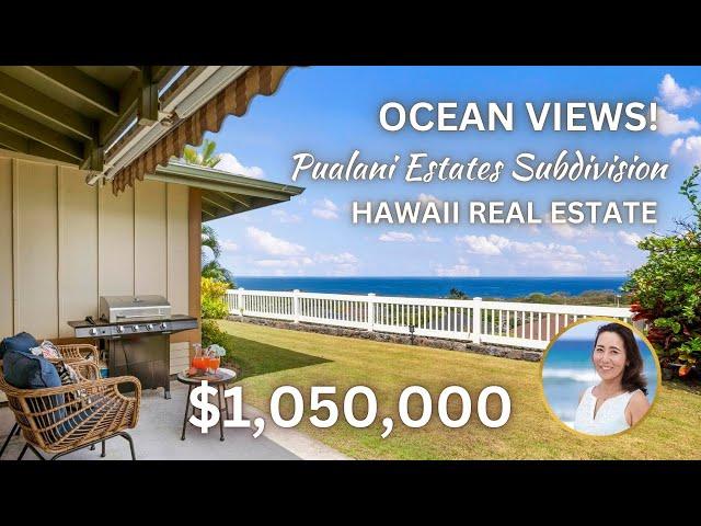 Ocean and Sunset Views  Pristine Pualani Estates Home