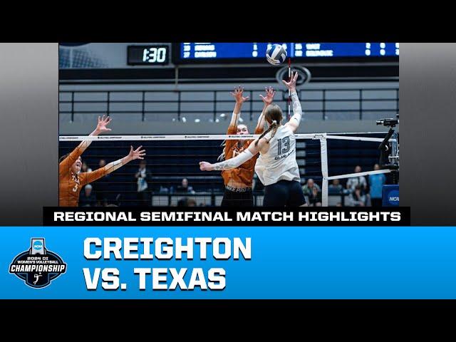 Creighton vs. Texas: 2024 NCAA volleyball regional semifinal highlights