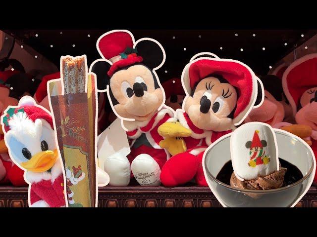 it's christmas time at tokyo disneyland  japan vlog 2023  new food & merch tour!