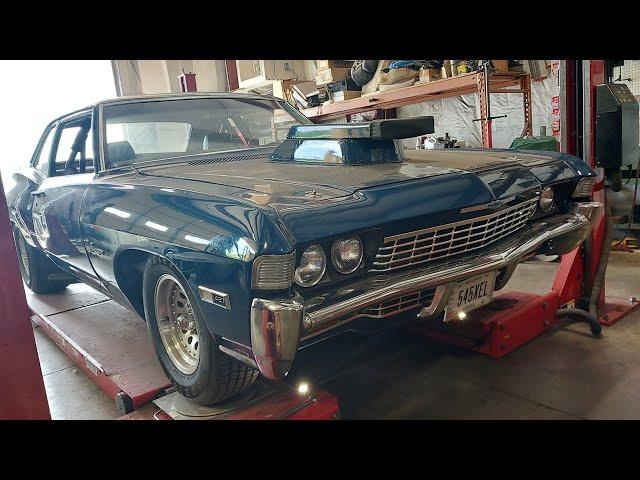 Big Bad Chevy Biscayne on full QA1 In the shop brought SURPRISES!