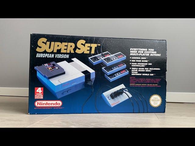 Nintendo 8bit Console Super Set SCN European Version console Unboxing ASMR