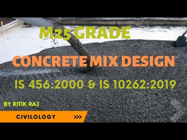 Design Mix of Concrete || M25 Grade Mix Design