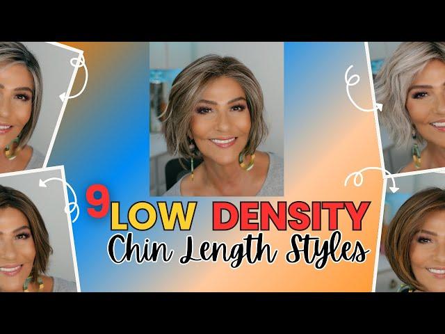 LOW DENSITY CHIN LENGTH WIG STYLES ~ 9 STYLES 9 COLORS 5 BRANDS ~ Mini Reviews