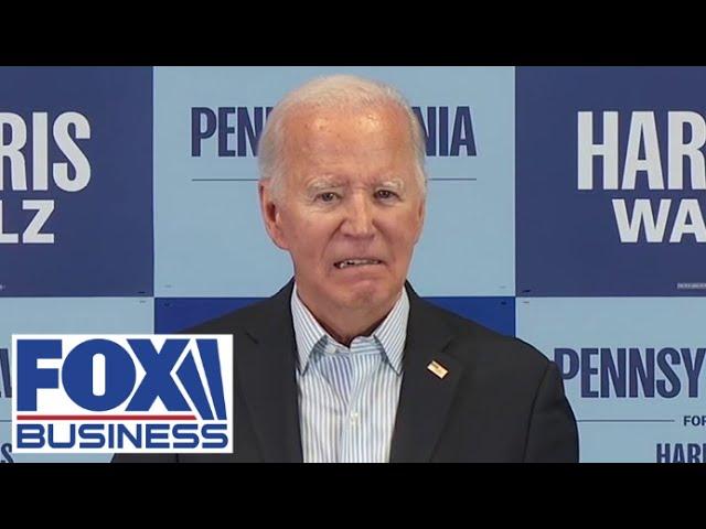 Biden calls Trump some you want to 'smack' while stumping for Harris in PA