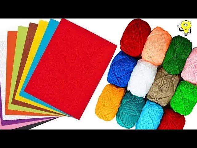 Woolen Flower Making Wall Hanging - Home Decoration Ideas - Best Out Of Waste Wool Craft Ideas