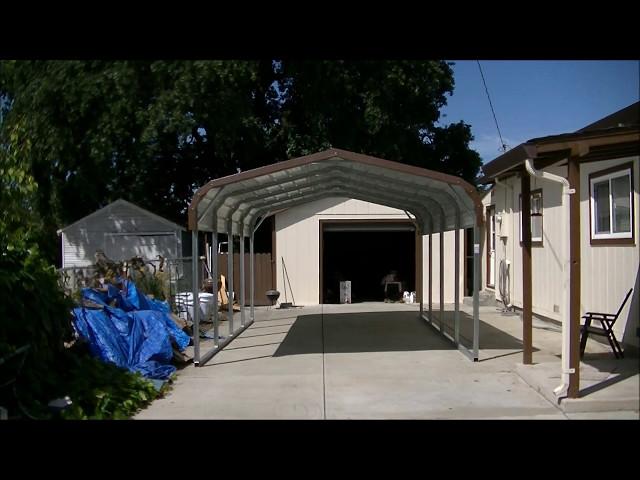 How to Install Steel Carport in 45 minutes! Jeff Parker @pyro8455  #youtuber  #car