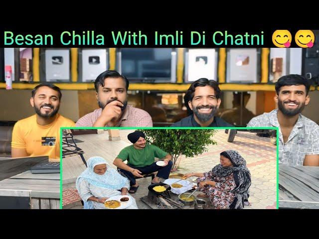 Besan Chilla With Imli Chutney Recipe  | Harman khosa | Pakistani Reaction