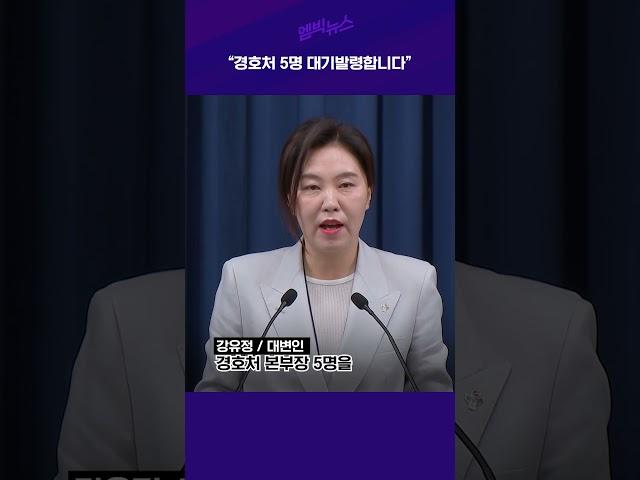 "경호처 5명 대기발령합니다"