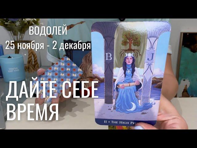 ВОДОЛЕЙ : Дайте себе время | Неделя 25 ноября - 2 декабря 2024 таро прогноз