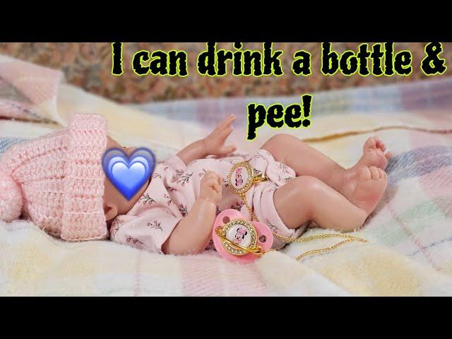 Silicone Baby Box Opening| DRINK & WET Full Body Micro Preemie Silicone doll| nlovewithreborn2011..