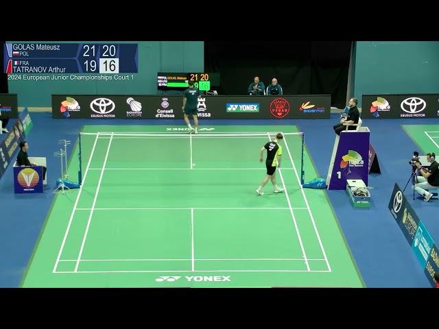 Match point - Mateusz Golas vs Arthur Tatranov - MS, Final - EJC 2024