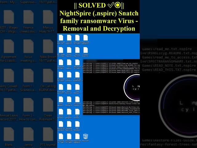 #NightSpire (.nspire) #Snatchfamily #ransomware #Virus
