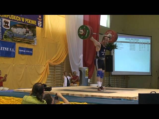 Marcin Dołęga rwanie 201 - rekord Polski w kat. +105 kg MISTRZOSTWA POLSKI 2008