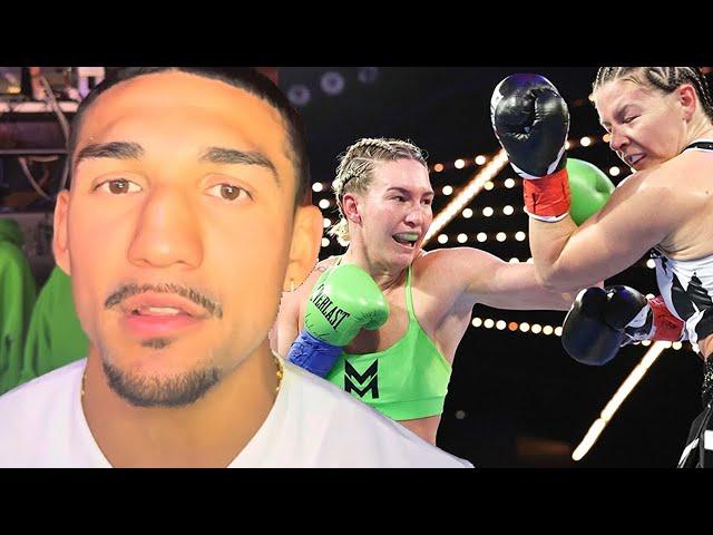 FIGHTERS REACT to Mikaela Mayer BEATING Sandy Ryan | Lopez, Shields, Shakur, Serrano, & MORE