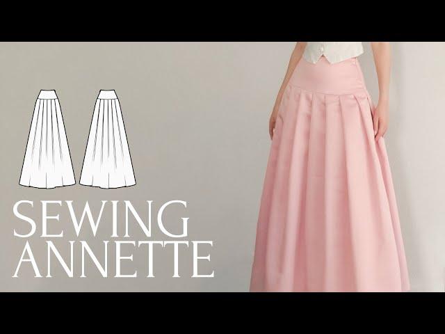 Easy Pleated Skirt with High-Waisted Yoke Sewing Tutorial + Sewing Pattern