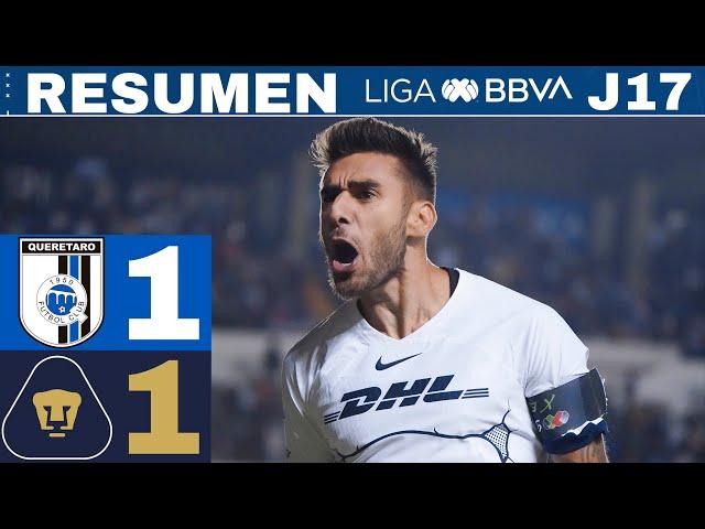 Querétaro 1-1 Pumas, Salvio rescata el empate para los universitarios / J17 CL24