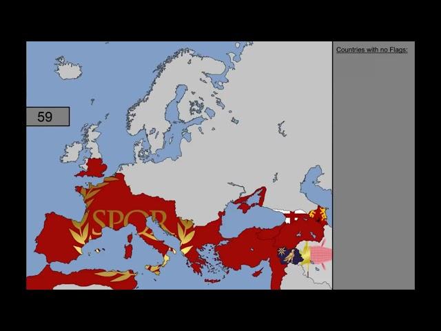 Europe 1000 BC - 2022 Time lapse