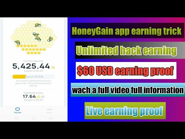 $70 USD Payment Proof| HoneyGain App Unlimited Hack Trick| Free Earning Without Investmint|Free Cash