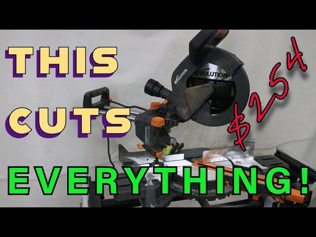 Review of Evolution Power Tools R255 SMS+ Miter Saw and Various Wood and Metal Cutting Blades