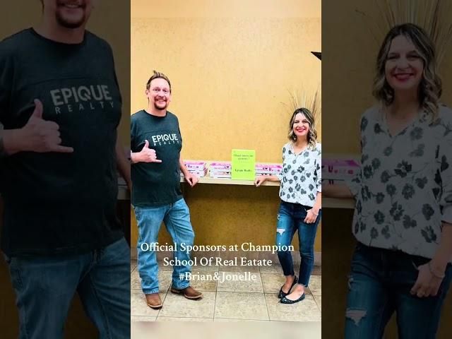 We are super excited to announce that we are rhe official sponsors at Champion School of Real Eatate