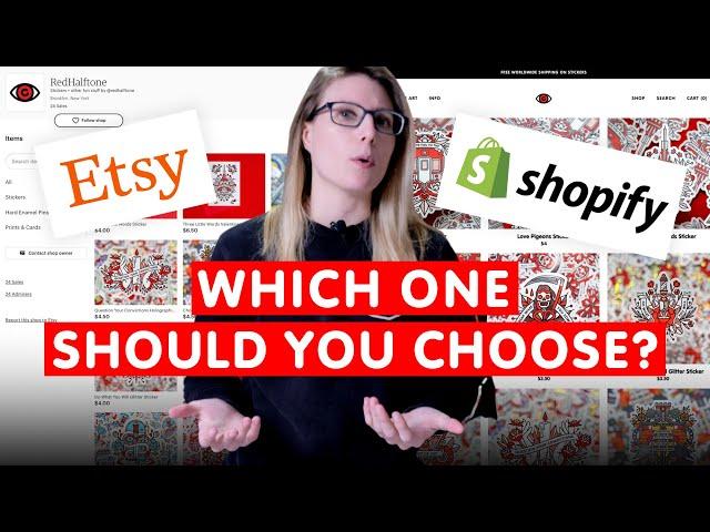 The Differences Between Shopify and Etsy | How to Choose | Sticker Shop