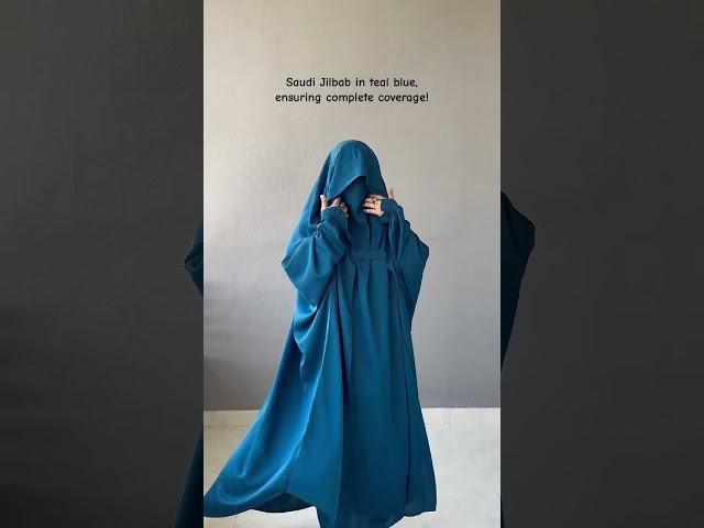 Saudi jilbab in Shade teal blue #abaya #simple #hijab #niqab #jilbab #modestwear