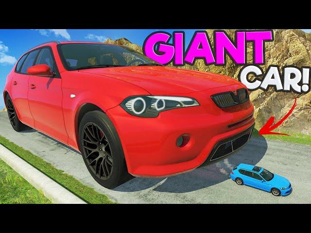 Driving the BIGGEST CAR Ever & Crushing Puny Cars in BeamNG Drive Mods!