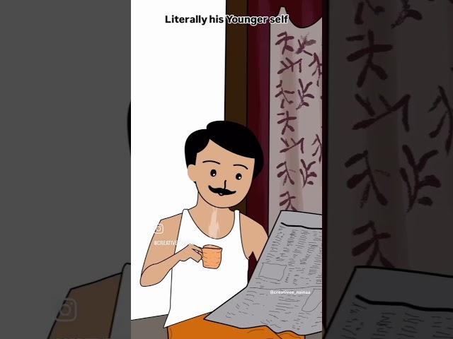 Our first hero  #papa #papakipari #love #shortsviral #cute #animation #bachpankimasti #bachpan