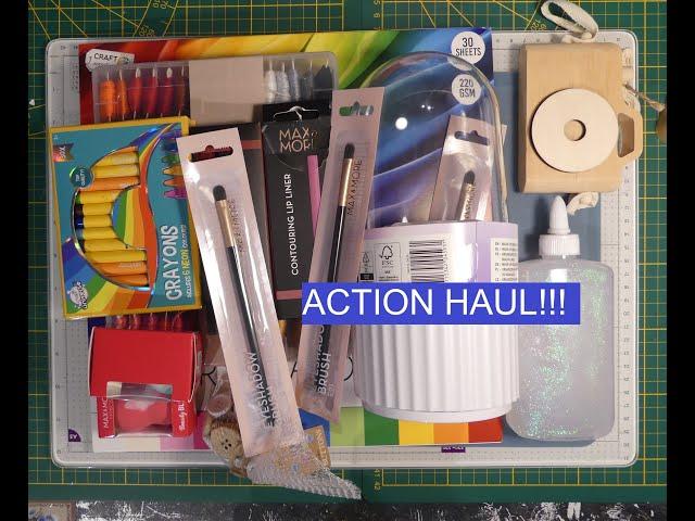 Action Haul toller 30x30 Block in Leinenoptik und drei schnelle Karten